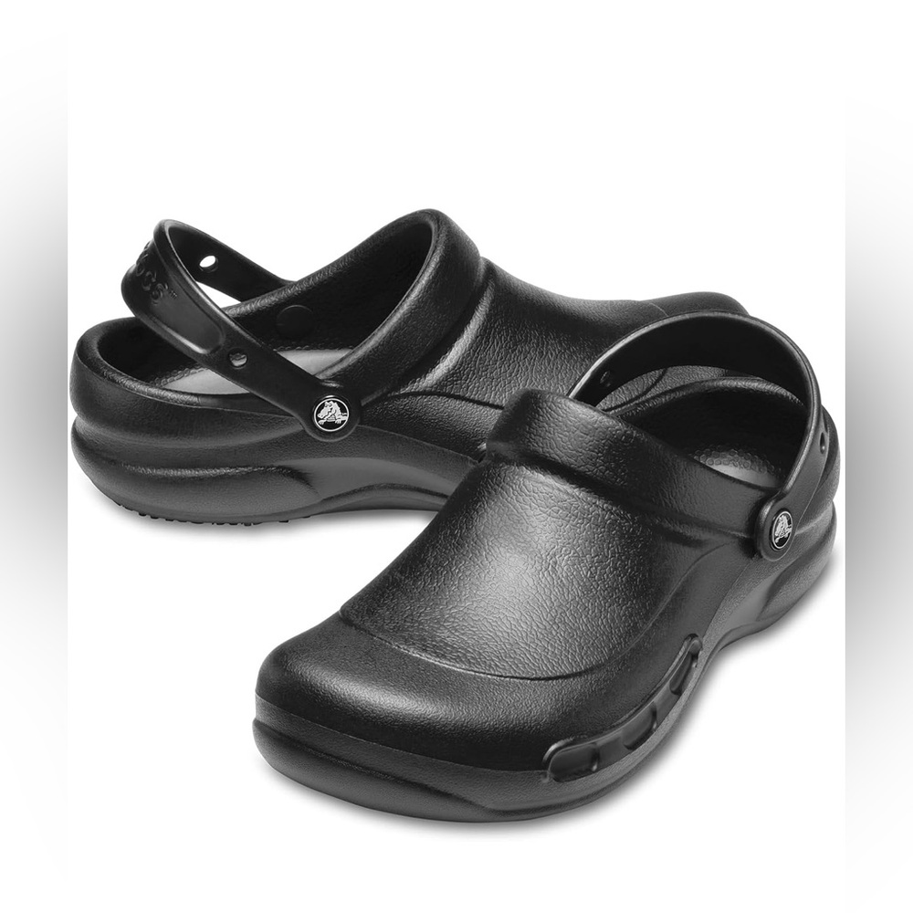 CROCS Black Bistro Style Shoes! LIKE NEW - Picture 4 of 6